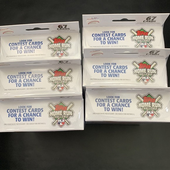 2021 Topps Baseball Series 1 Hanger Box 67 Cards Factory Sealed (Lot Of 6) NEW - Picture 8 of 9